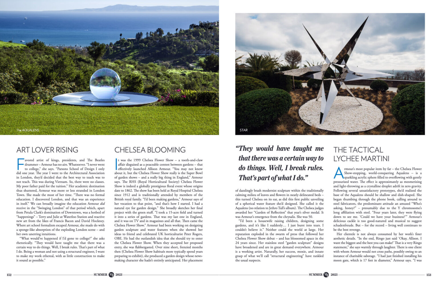 Spread from Montecito Journal